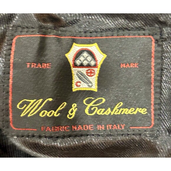 Rialto Men’s Italian Wool Cashmere 40 R Long Black Overcoat - Picture 5 of 13